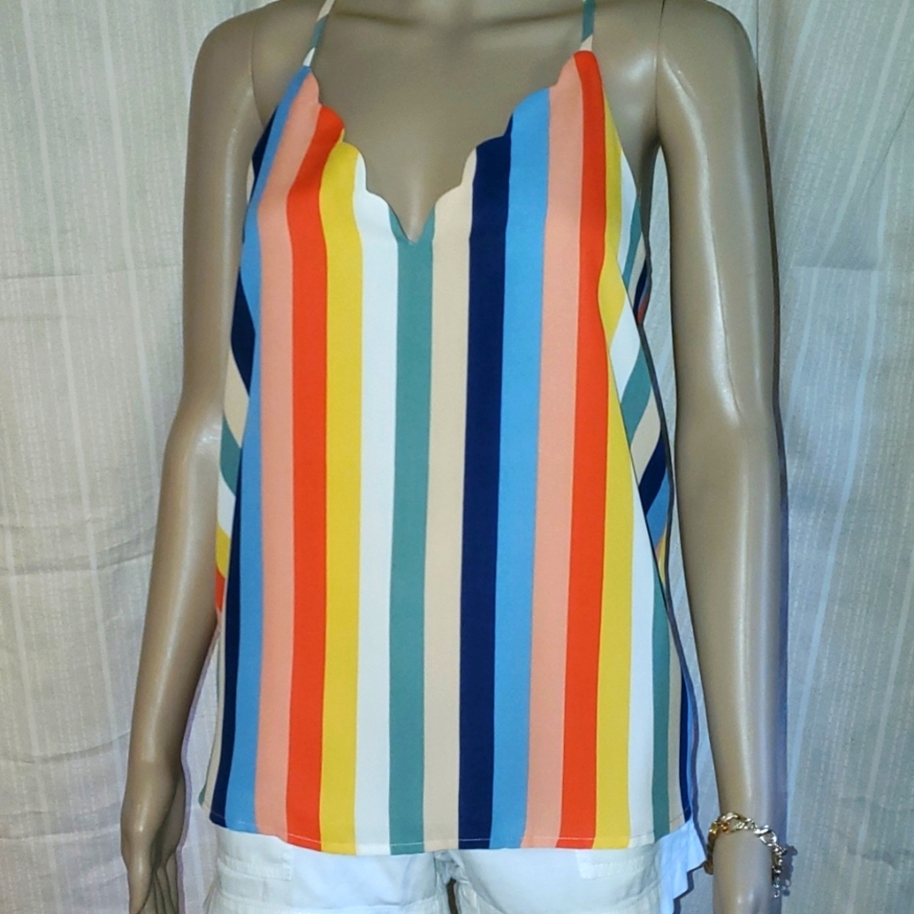 Multicolored Striped Cami/Tank - Picture 3 of 5